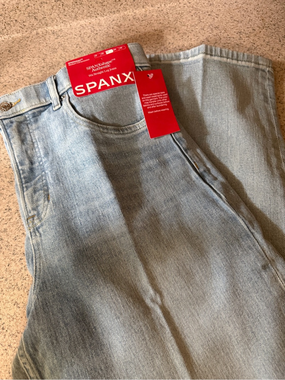 NWT! SPANXshape Authentic 360 90s Straight Leg Jeans - Size L